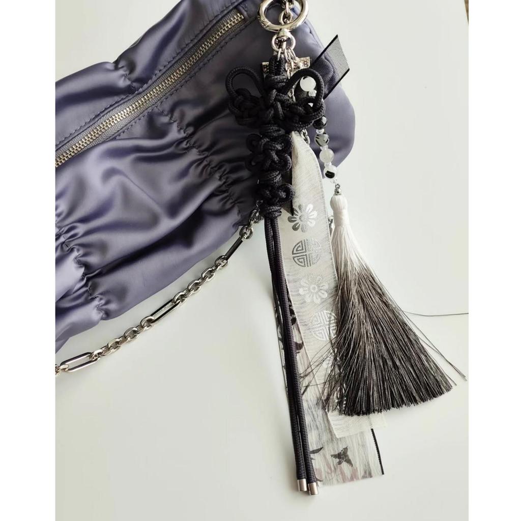 Mukyung Korean Traditional Knot Black Needle Quartz Norigae Keyring