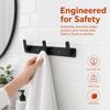 Black Towel Hook Durable Row Hook Modern Wall Hook Rack  Kitchen Bathroom Wardrobe Entryway Bedroom