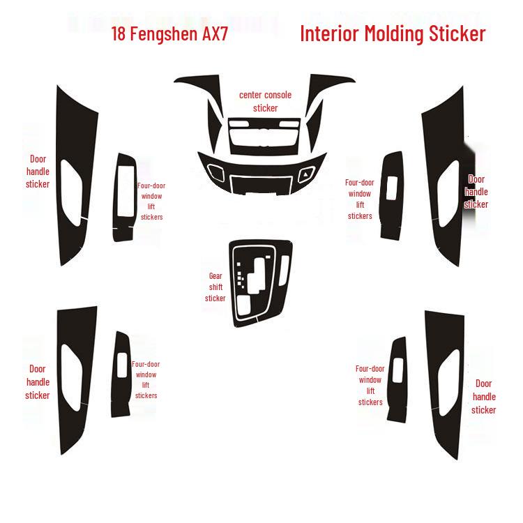 Dongfeng Fengshen AX7 Interior Carbon Fiber Sticker Set (15-18 Models)