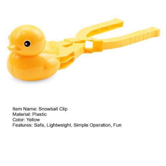 Practical Creative Color Cognition Simple Operation Duck Shape Snowball Maker Clamp Winter Snow Toy