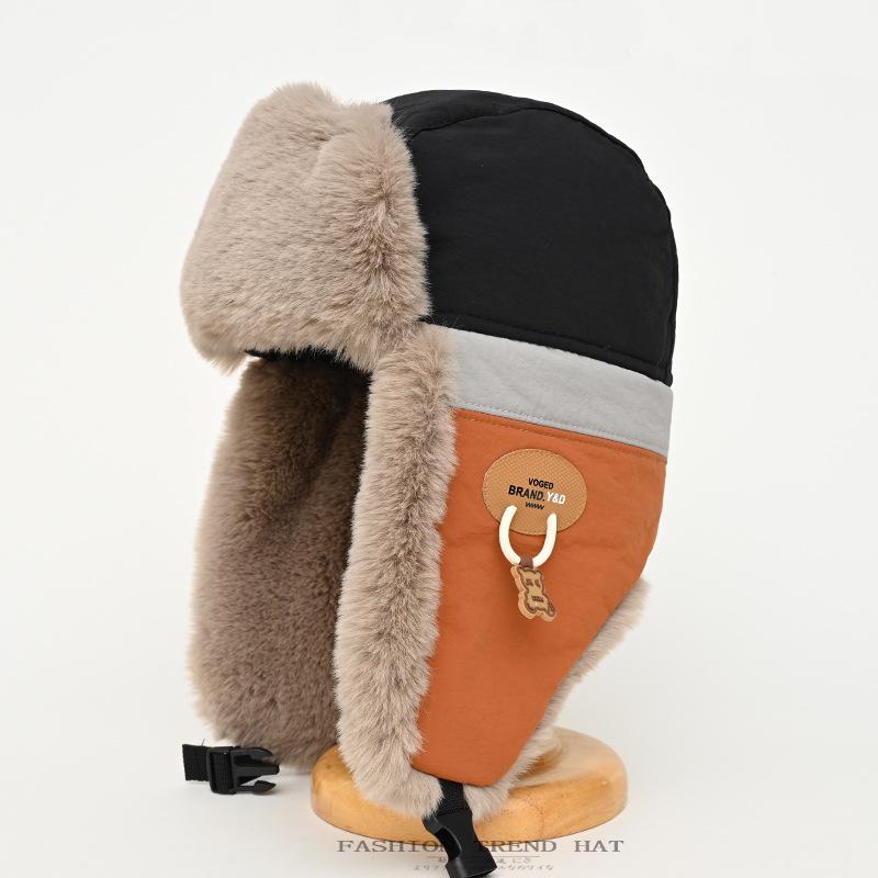 Thunderhead Cap Men's Fall and Winter Warm Cotton Cap Children's Mask Cap Plush Ear Protection Cycling Cap Europe and The United States