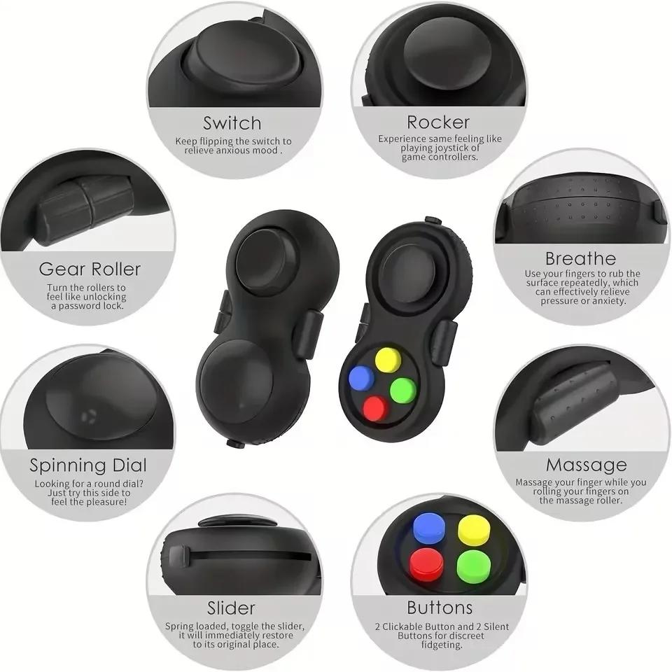 Non-Toxic Relieves Stress Anxiety Toys For Gifts New Premium Quality Controller Pad Functions Game Office Stress Relieving Toy For Adults