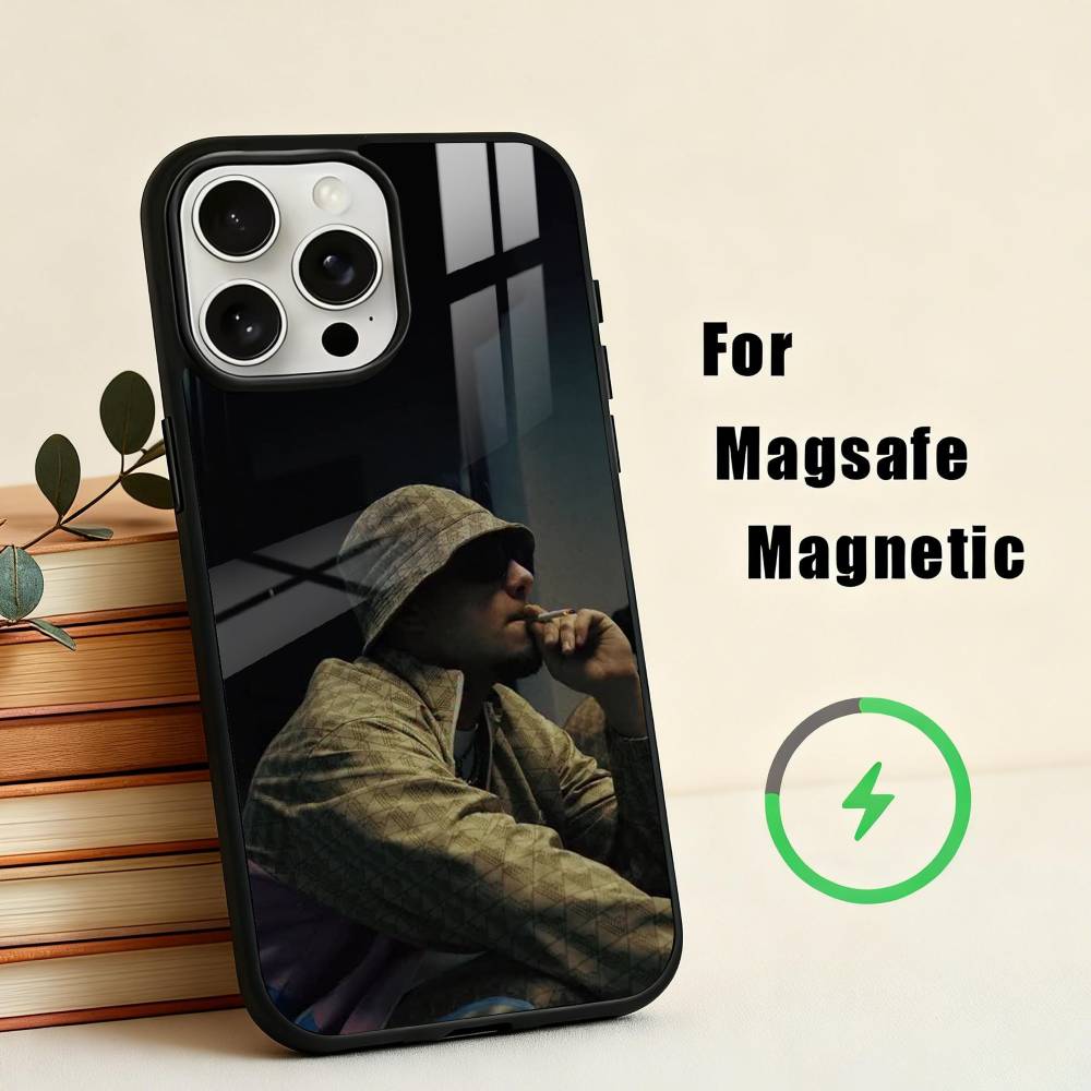 R-Rapper M-Mathieu PLK F-Französisch Handyhülle Für iPhone17,16,15,14,13,12,11 Plus,Für Magnetische Kabellose Ladeabdeckung