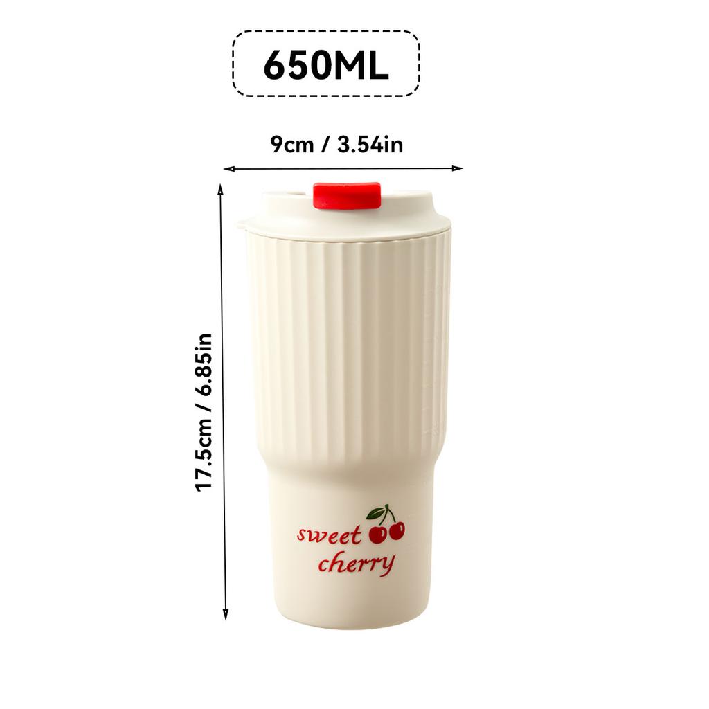 Travel Portable Plastic Coffee Mug With Nylon Rope Sealed Leak Proof Water Cup Cold And Heat-Resistant Milk Coffee Cup