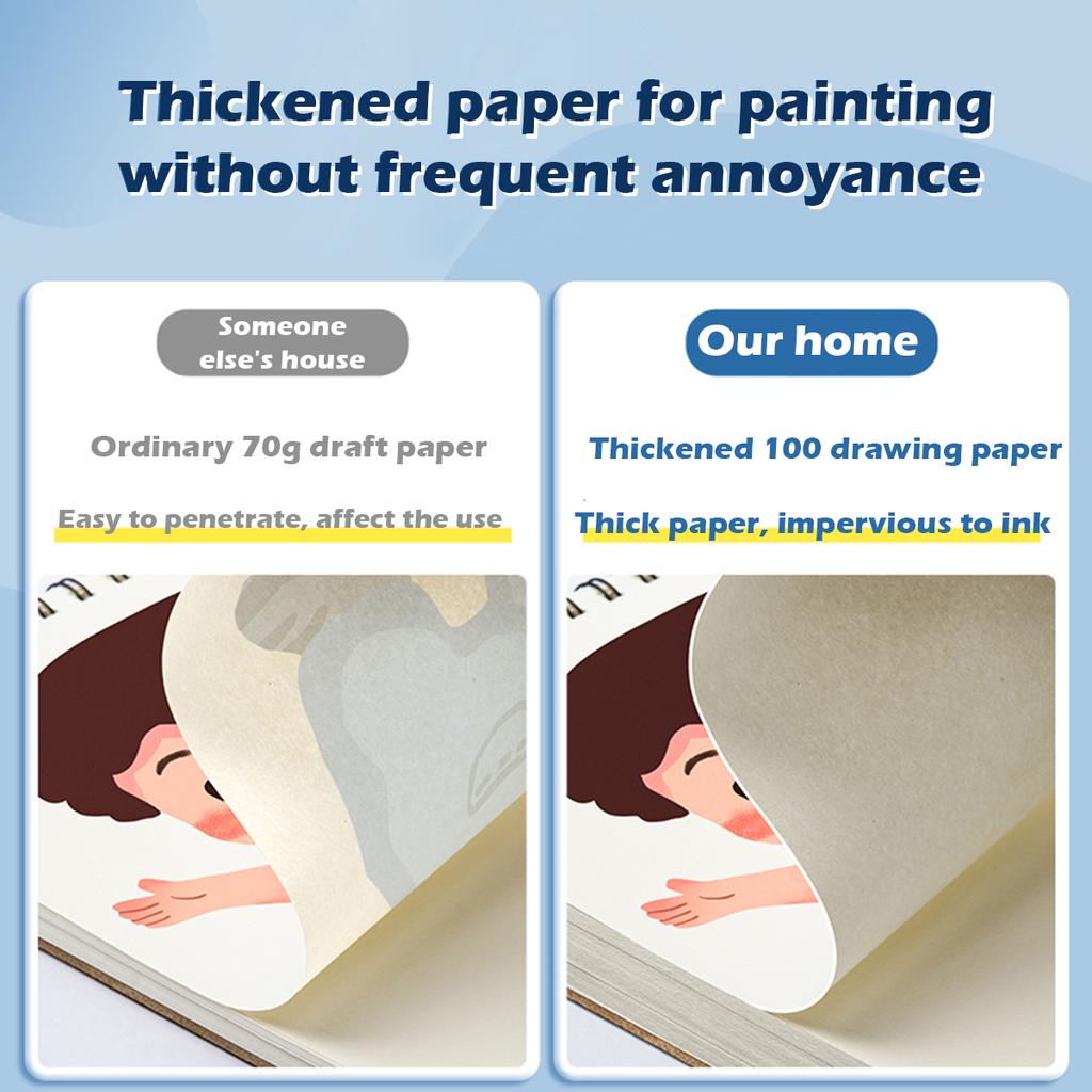 A4/A5/16K Sketchbook 160 GSM Drawing Paper No bleed Supplies for Artist Watercolor Oil Painting Stationery School Ofice Supplies