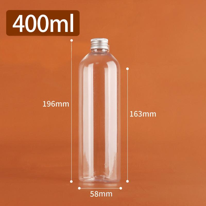 Bouteille Vide Transparente en Plastique 5ml 10ml 20ml 50ml 100ml 250ml 500ml avec Bouchon en Aluminium pour l'Organisation Domestique des Cosmétiques