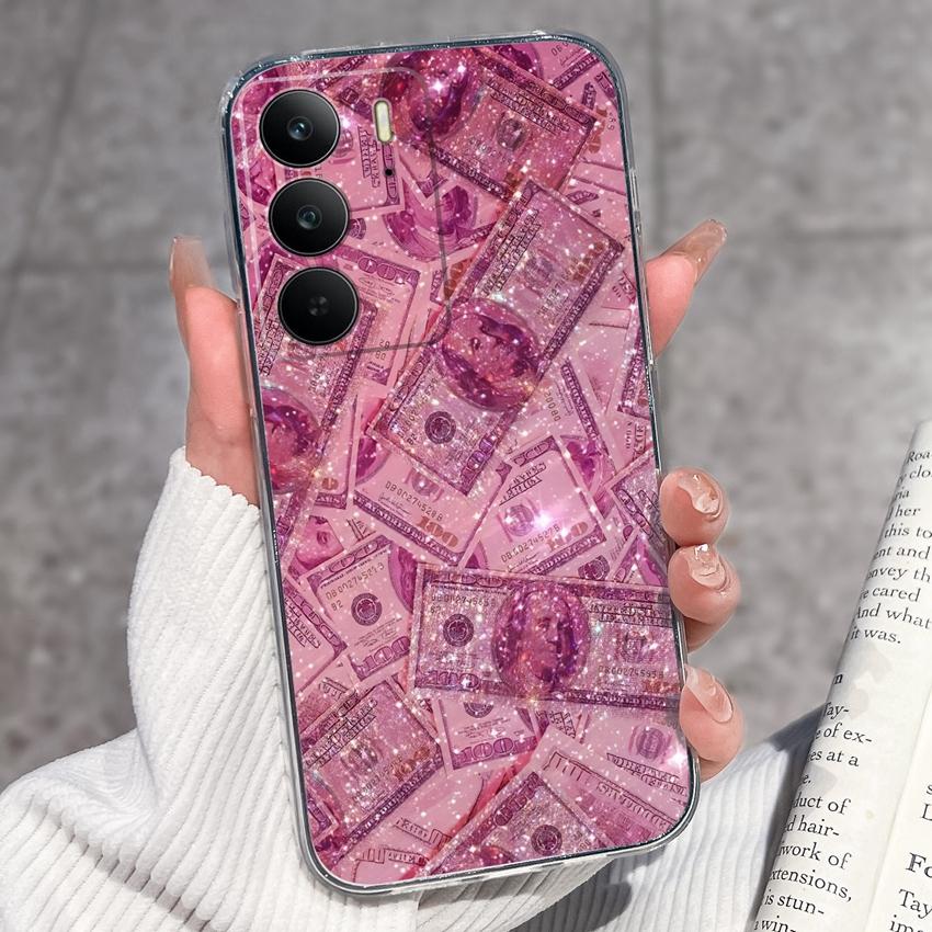 For Oppo Realme C75 C75x C71 C67 C63 C55 C35 C33 C21Y C20 C15 Clear Phone Covers Adorable Cat Patterns Screen Protector Dustproof Case For Oppo Casing