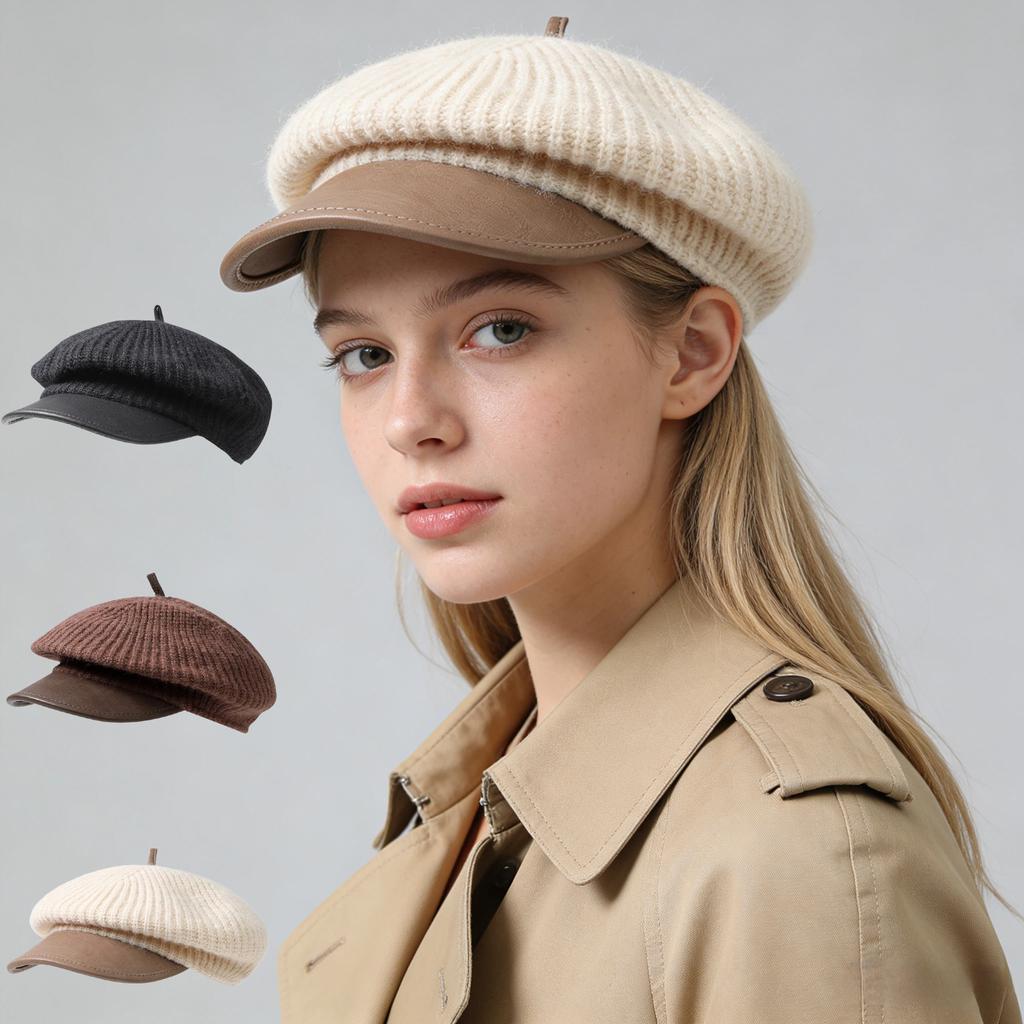 2026 New Young Ladies Wool Winter Fall Knitted Fashion Party Daily Use Warm Artist Beret Hat