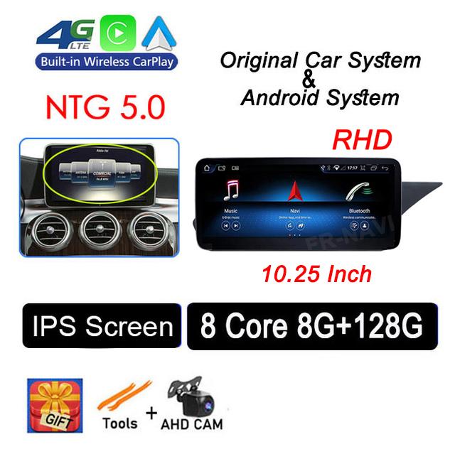 RHD 10.25" For Mercedes Benz E Class W212 2009 - 2015 Head Unit Android 14 Car Raido GPS Navigation Multimedia Player Video