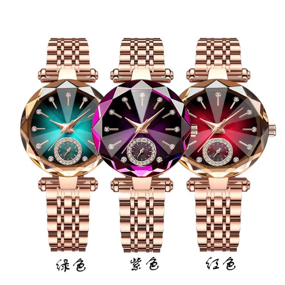 Exquisite Rhinestone Quartz Watches Luxury Rose Gold Watch Women's Wristwatch  Festival Gift