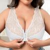 Large Size Bra Front Buckle No Wire Lace Breathable Comfortable Underwear Camisole Bra