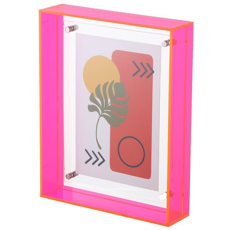 1pcs Color Acrylic Photo Frame 15x19cm Magnetic Wall-Mounted Display Home Modern Decor Acrylic Poster Picture Frame Wall Decors