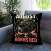 Trendy Aaugust Burns Reded Cushion Cover Comfortable Reversible Pillow Cover Ideal for Car Sofa Bedroom  Beyond