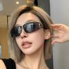 And American Style, Future Technology Sense, Silver Y2K Diamond-encrusted Sunglasses, Retro Spice Girl Sunglasses, High-end Street Photography Woman -