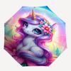 Unicorn Fantasy - Parasol Automatyczny, Czterosezonowy Składany Parasol Przenośny, Odpowiedni dla Mężczyzn i Kobiet, Podróżny, Codzienny Kompaktowy Parasol, Na Zewnątrz