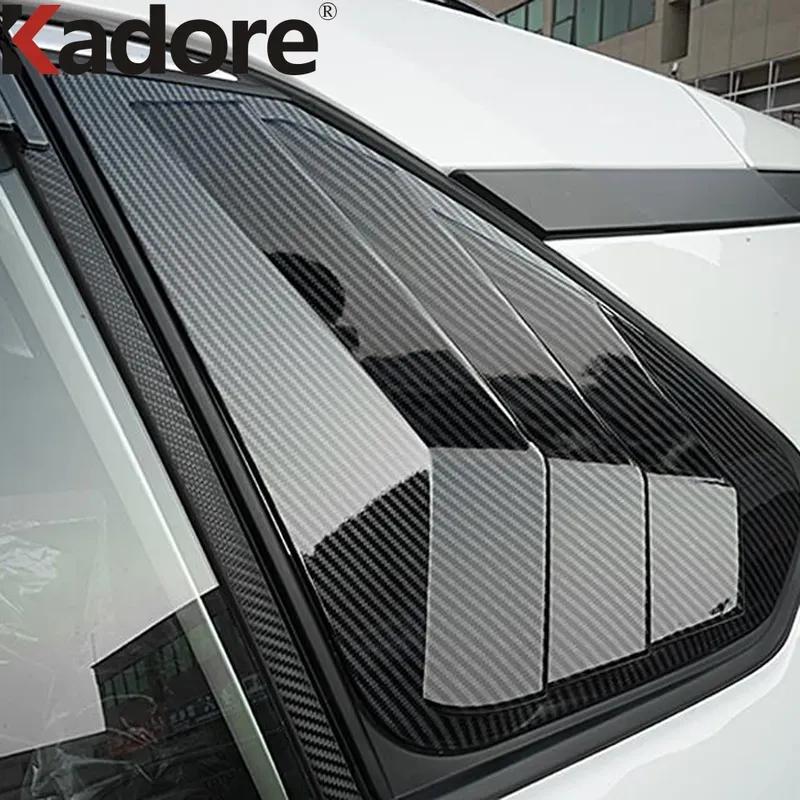 For Toyota RAV4 RAV 4 -   2024 Carbon Car Rear Window Side Vent Louver Shutter Cover Trim Exterior Accessories