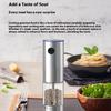 Automatic Adjustable Spices Grinder For Cooking Rechargeable Design With Transparent Window Kitchen Accessory