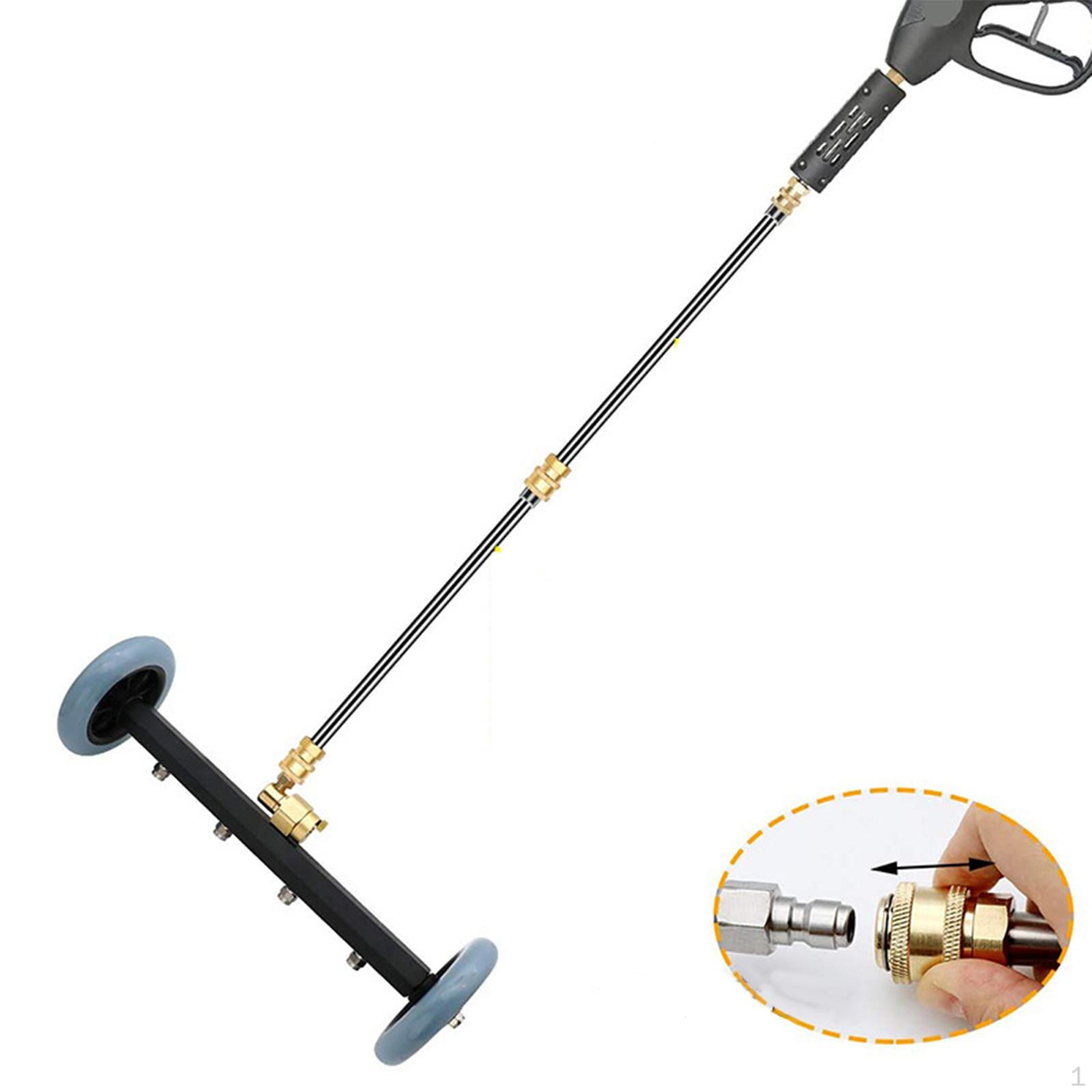 Pressure Washer Undercarriage Cleaner with Straight Extension Rod Attachments Surface