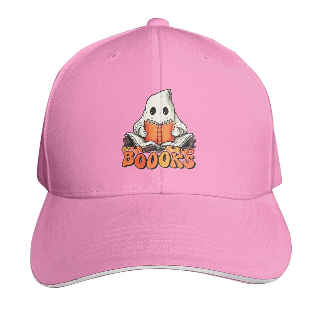 Booooks Halloween Ghost Reading Books Cap Fashion Casual Baseball Caps Adjustable Hat Hip Hop Summer Unisex Baseball Hats