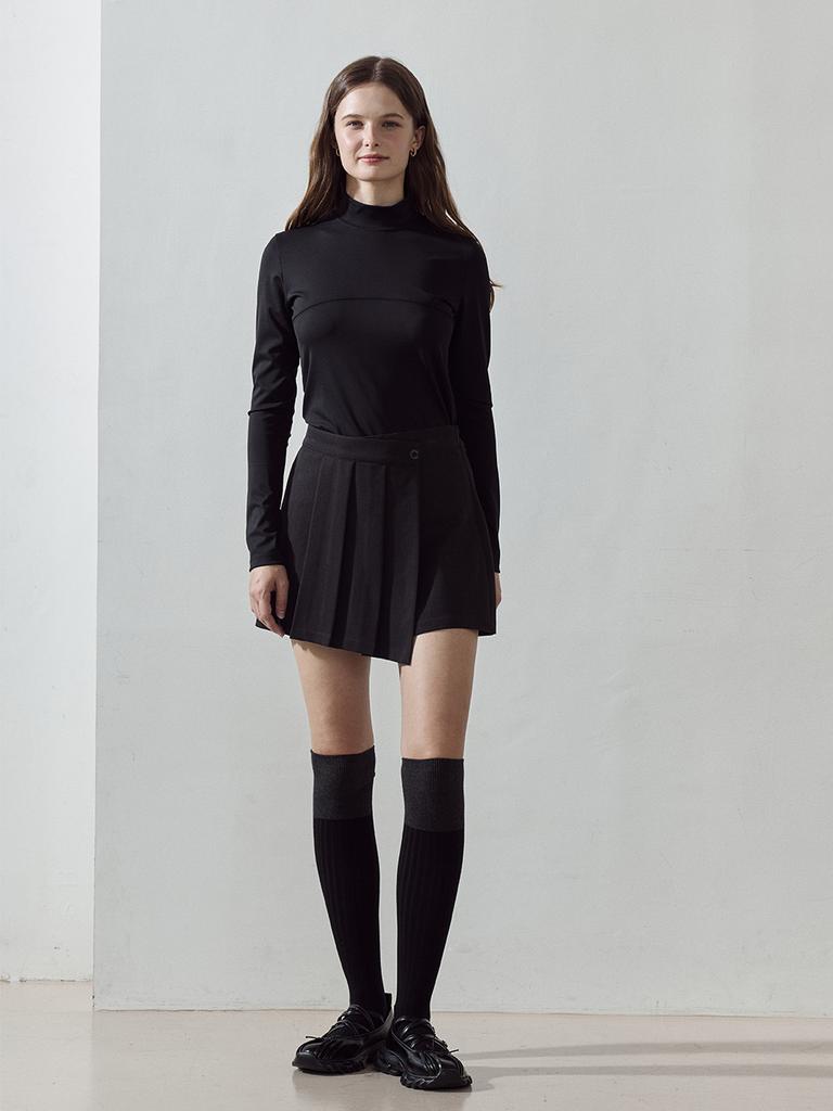 LORDLOAR Slim Soft Turtleneck T-Shirt Black