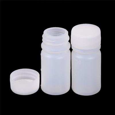 10X 10Ml Plastic Reagent Bottles Medicine Sample Vials Liquid Holder Useful Tool