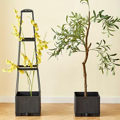 Caixa de Plantio Torre de Tomate e Treliça - para Plantas Trepadeiras, Suporte para Jardim Interno e Externo - 1 Conjunto