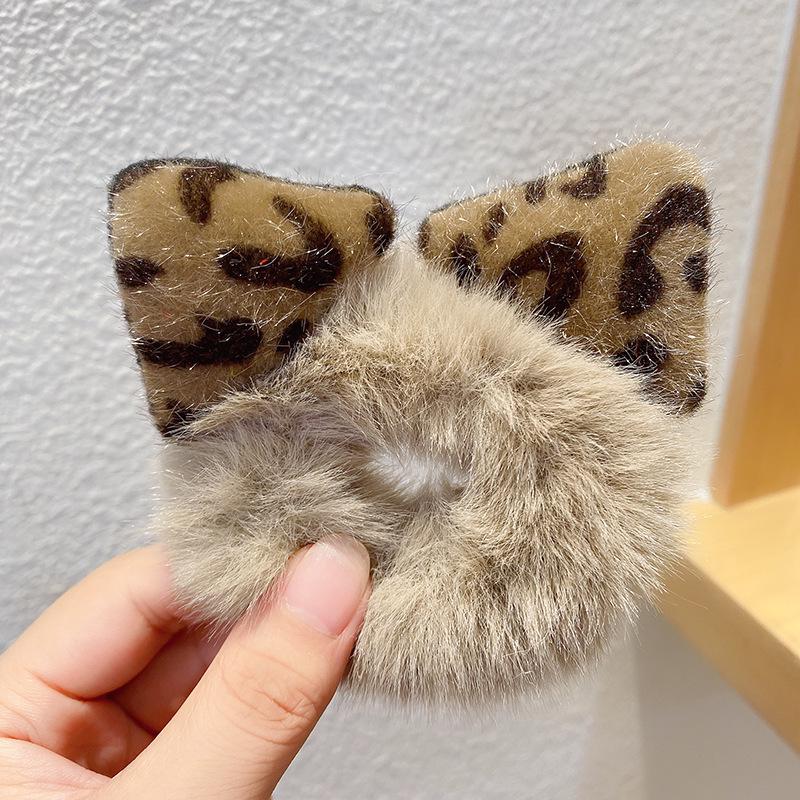 

Модная зимняя розовая плюшевая веревка для волос для женщин и девочек, милая эластичная повязка на голову, резинка для волос, петля для волос, аксессуары для волос