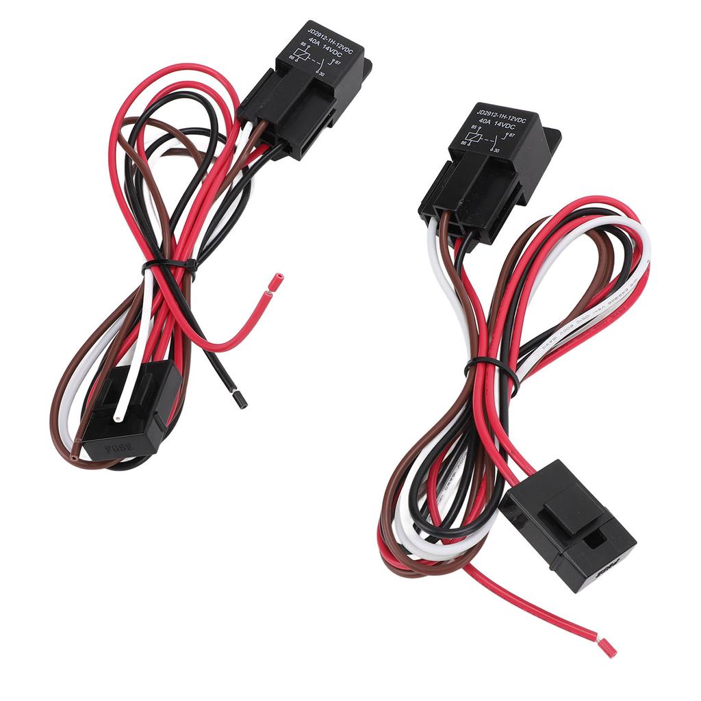 Dual Electric Fan Wiring Kit 12VDC 185 Degrees F ON 175 Degrees F OFF Electric Fan Relay Thermostat Kit for 10 12 14 16