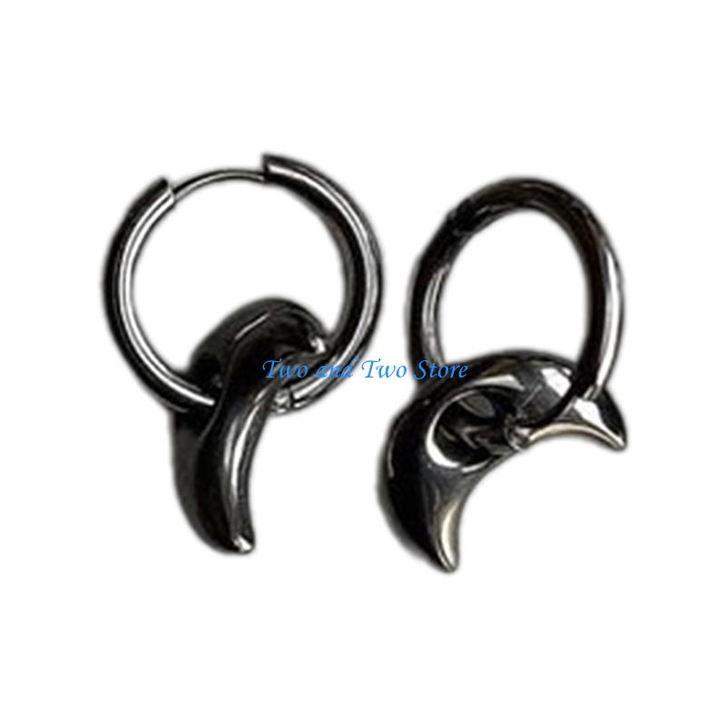 HX6F Fashionable Stainless Steel Earrings Fashionable Hoop Earring Women Ears Jewelry