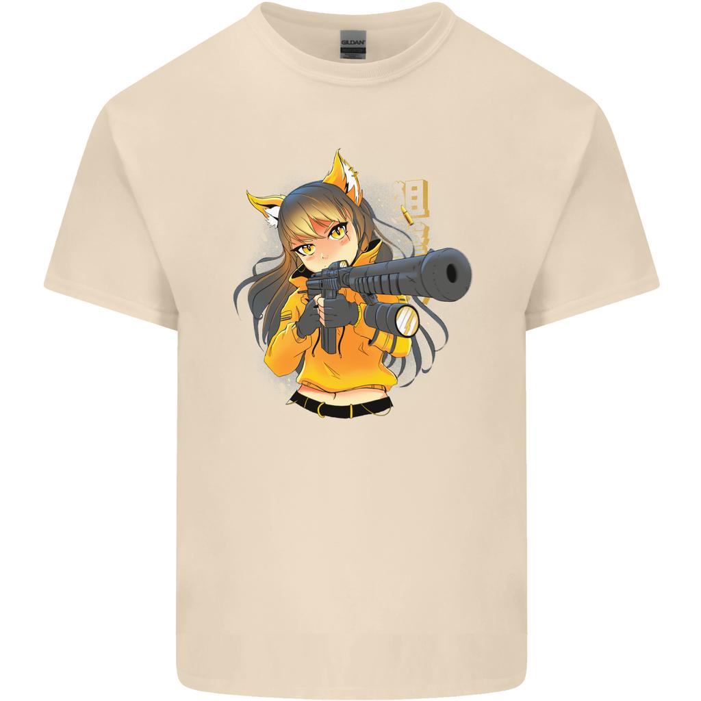 Anime Gun Girl Unisexs Light Cotton TShirt