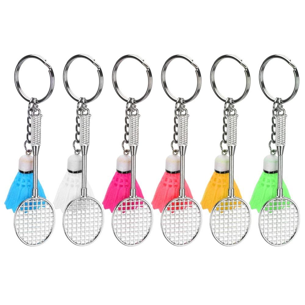 6pcs Compact Size Mini Keyring Pendant Lightweight Material Sports Keychain For Sports Lovers
