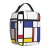 Bestselling Abstract Modern Painting In Mondrian Lars Poyansky Elegant Portable Lunch Bag Weight Loss Diet Cooler Tote