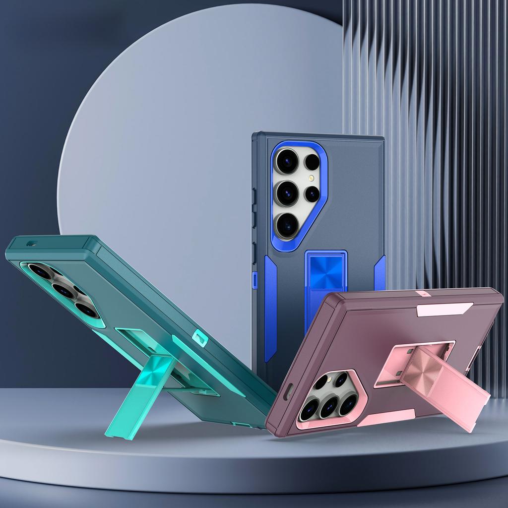 For Samsung Galaxy S24 Ultra Shockproof Case Kickstand TPU+PC Phone Cover