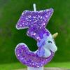 Unicorn Candle 0-9 Creative Number Birthday Candle Cake Party Decoration One Year DIY Cake Decoration Anniversary Celebration