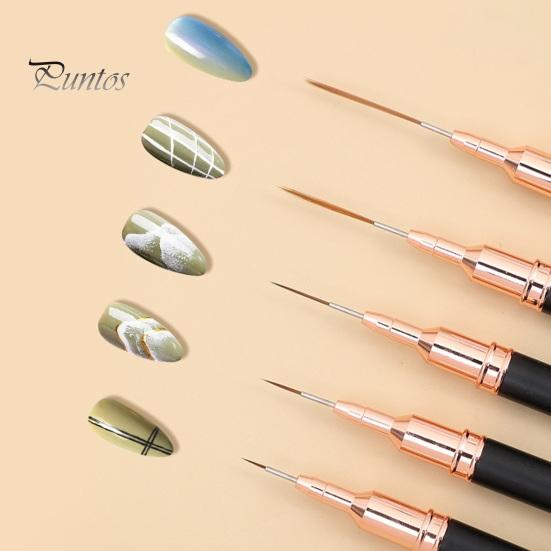 5 tk küünekunsti pliiatsid Tugevad, pika elueaga, õrna disainiga peene joonega joonistuspintsel kauni küünekujunduse jaoks