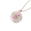 Ivy Rose Gold Forget-Me-Not Pendant Real Dried Flower Jewelry Transparent Resin Crafts Premium Necklace