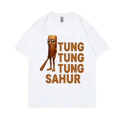 Italienischer Brainrot Lustiges Meme Grafik T-Shirt Tung Tung Tung Sahur Baseballschläger T-Shirt Männer Frauen Lässig Humor Weiche Baumwoll T-Shirts