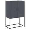 VidaXL Buffet haut anthracite 68,5x38,5x107 cm acier, buffet, placard, armoire latérale, armoire, armoire de rangement, 846508