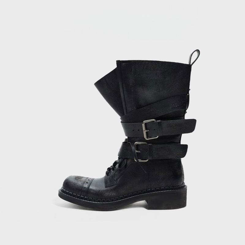 

Versatile retro Martin boots women s British style autumn 2025 new Maillard platform short boots western cowboy boots 40 чорний