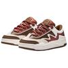 Anta AOJIE Synthetic Leather Slip Resistant Abrasion Resistant Low Top Skateboard Shoes Women's White Red Brown Sneakers 122448081-5