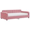 Daybed with Mattress Pink 100x200 cm Velvet