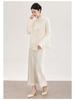 3D Interwoven Wool Jacquard Ruffle Flare Sleeve Knit Top