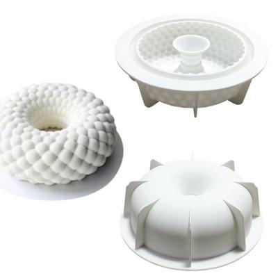 Tek Hollow Sakya Meyve Mousse Kek Silikon Kalıp Tatlı DIY Pişmiş Yuvarlak Kek