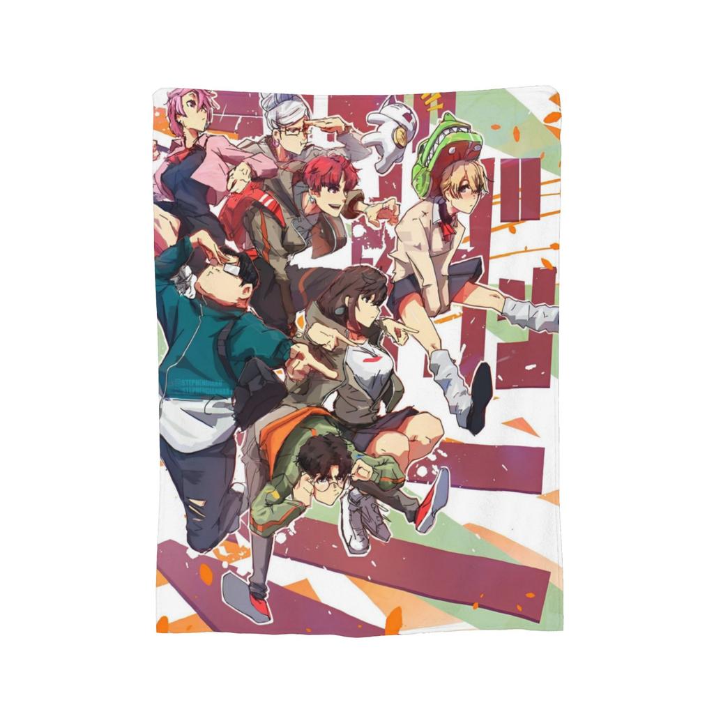 Anime Okarun Dandadan Flannel Blanket Awesome Throw Blankets for Sofa Bedding Lounge 125*100cm Quilt,