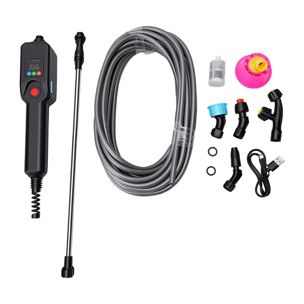 Electric Sprayer Wand Rechargeable Garden Sprayer Telescopic Wand with 26.2FT Hose and Filter for Lawn and Garden