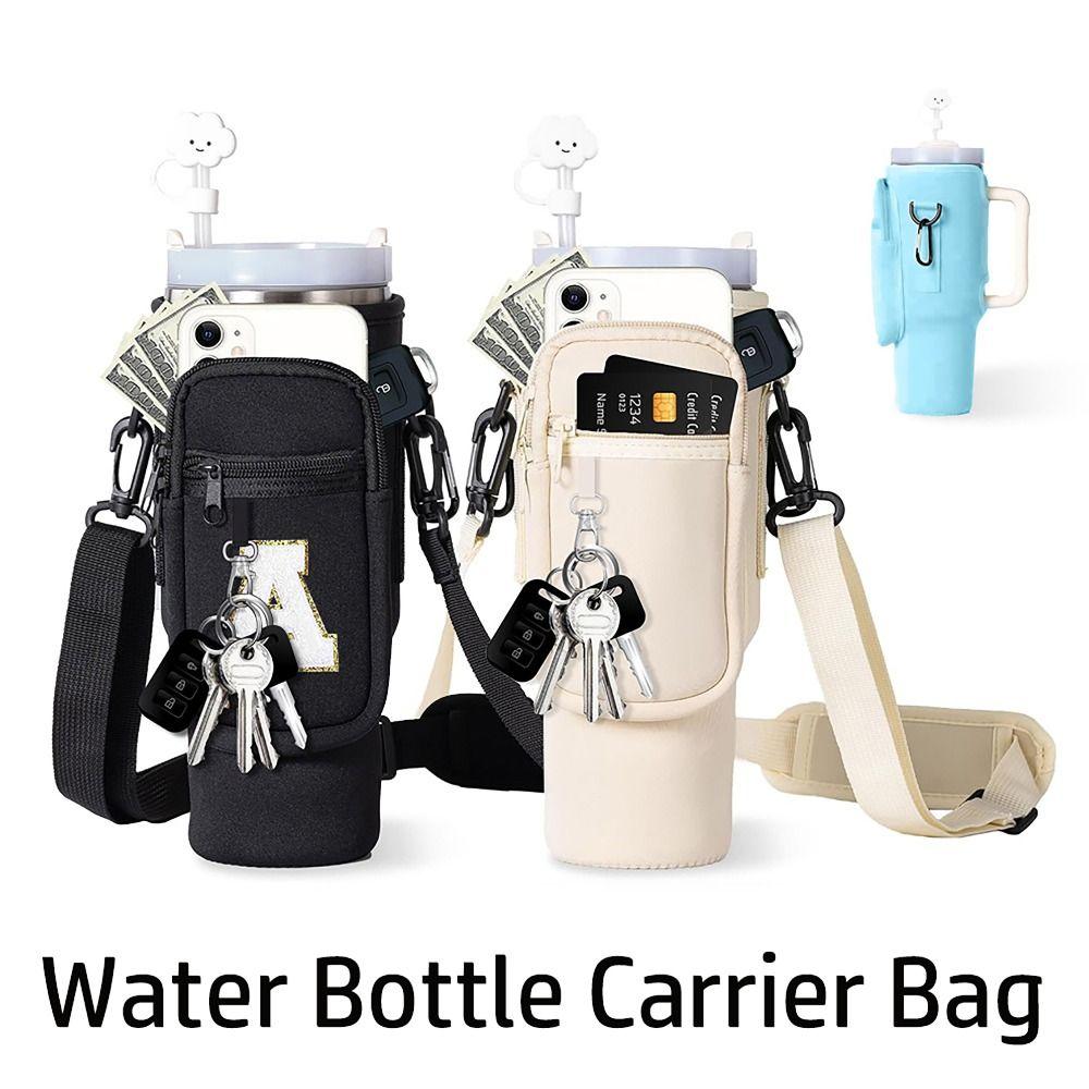 

С брелоком и кнопкой для альпинизма. Чехол-держатель для бутылки с водой для стакана Stanley на 40 унций.