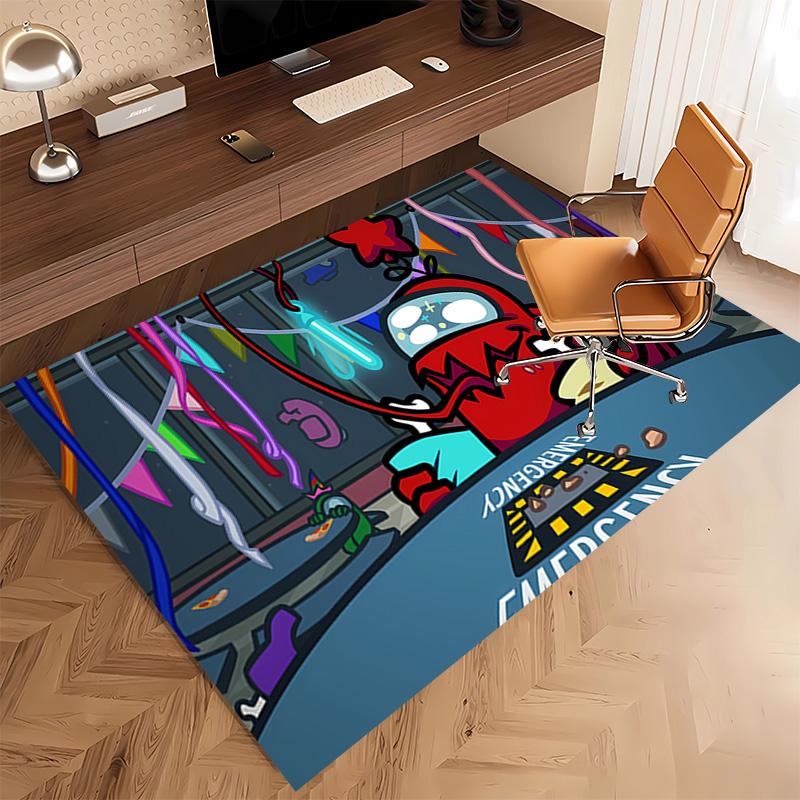 Among Us Print Area Rug - Soft,Washable Non-Slip Indoor Mat,Living Room,Home Office Decorative Rug