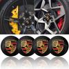 4pcs 56mm Aluminum Car Wheel Center Decal Hub Sticker For Porsche Boxster Cayenne Panamera Macan Cayman 911 918 996 917 991
