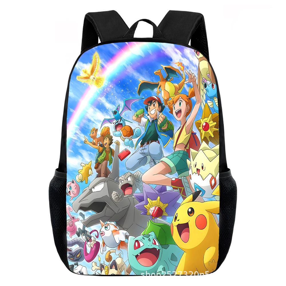 Cartoon Pikachu Backpacks Print Primary Software Backpacks for Boy and Girls Best Gifts Lightweight Cartoon School Bag for Kids