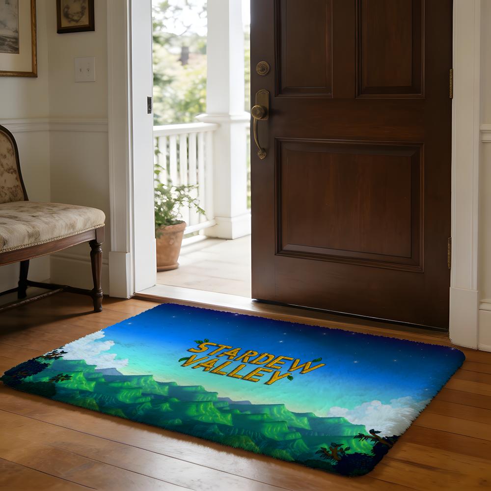 Floor Mat Soft Flannel Rug Non Slip Absorbent Mat for Bathroom Bedroom Home Decor Hot Anime S Stardew V Valley